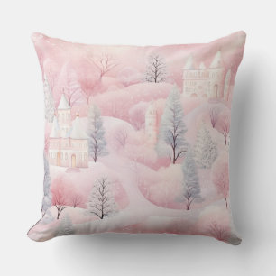 Almohada elegante de Navidad de color púrpura
