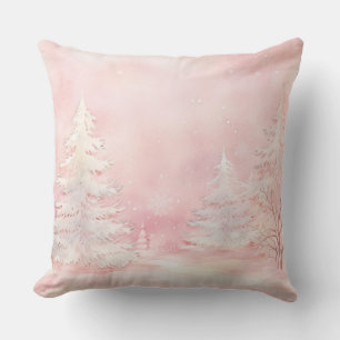 Almohada elegante de Navidad de color púrpura