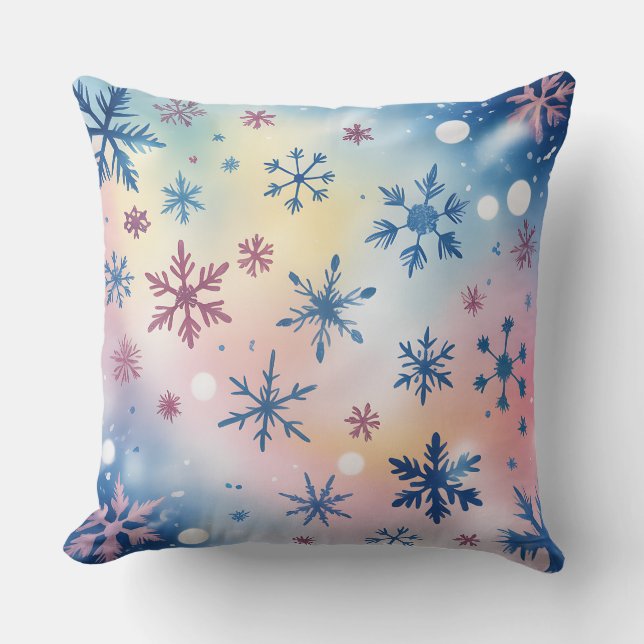 Almohada elegante de Navidad - Festejo de rojo y d (Anverso)