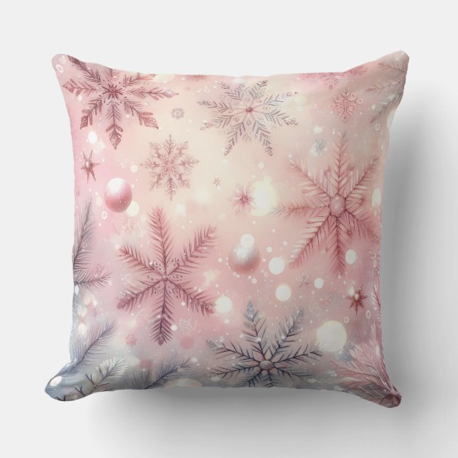 Almohada elegante de Navidad morada  (Anverso)