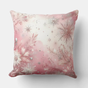 Almohada elegante de Navidad morada para tirar
