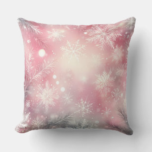 Almohada elegante de Navidad morada para tirar