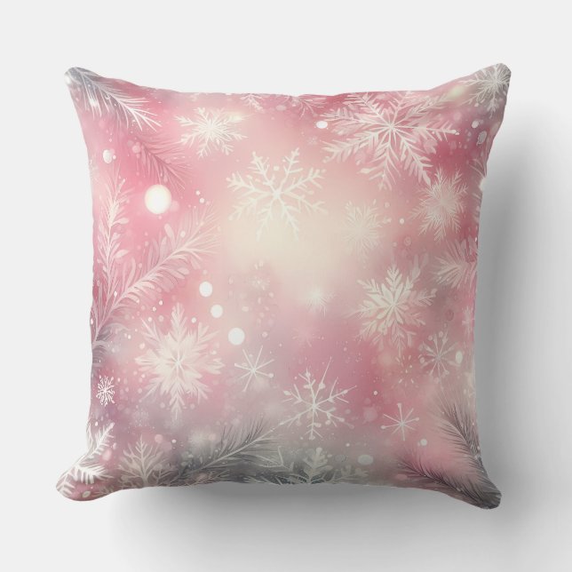 Almohada elegante de Navidad morada para tirar (Anverso)