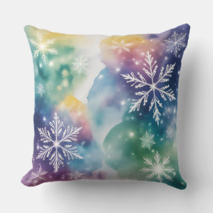 Almohada elegante de Navidad – Rojo y dorado festi