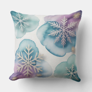 Almohada elegante de Navidad – Rojo y dorado festi
