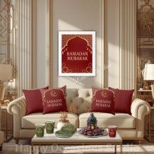 Almohada elegante de Ramadan Mubarak