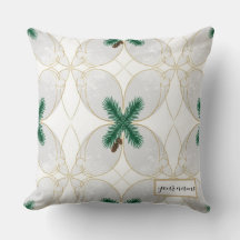 Almohada elegante de vacaciones de eucalipto dorad