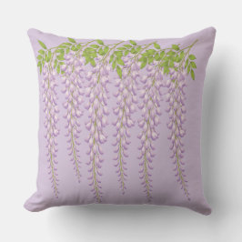 Almohada elegante de wisteria colgante floral