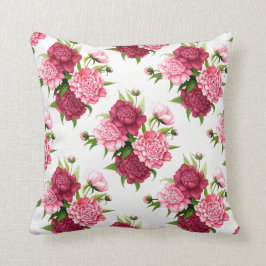 Almohada elegante del acento de los Peonies del
