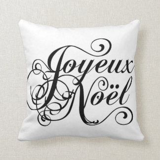 Almohada elegante francesa Joyeux Noel del navidad