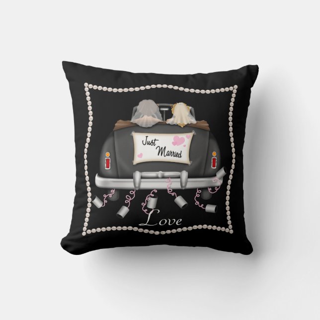 Almohada elegante LESBIANA del amor del REGALO de (Anverso)