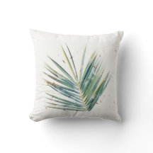 Almohada elegante minimalista de árbol de palma bl