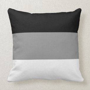 Almohada elegante negra gris y blanca