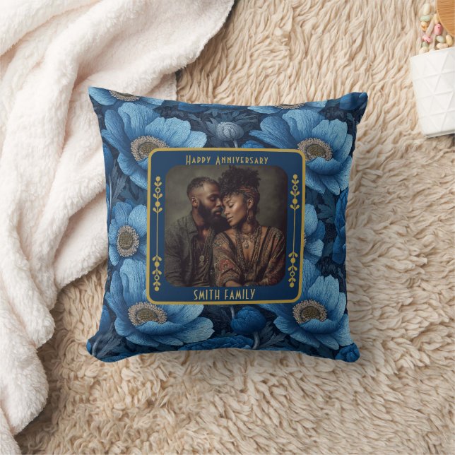 Almohada elegante para el 15º aniversario de boda (Manta)