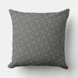 Almohada elegante patron blanco y negro