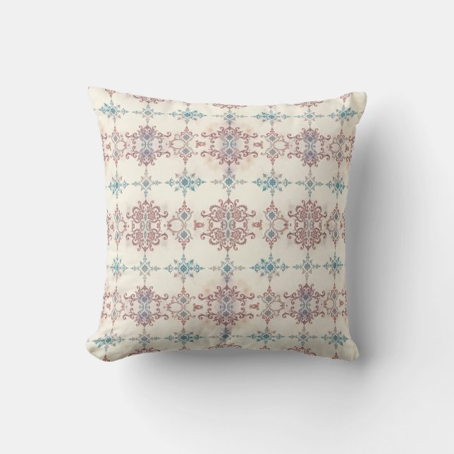 Almohada elegante vintage con volutas (Anverso)