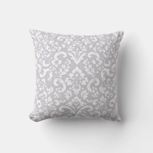 Almohada elegante vintage floral barroca damasco