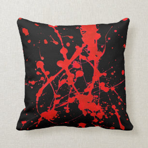 Almohada en estilo rociado black&red extracto