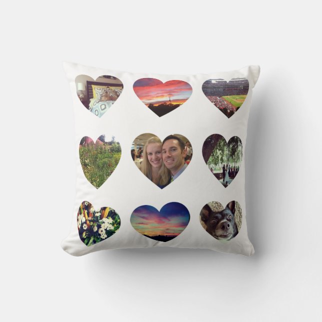 Almohada en forma de corazón personalizada de 18 (Anverso)