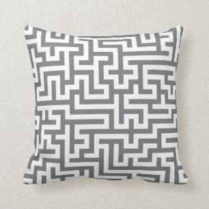Almohada en modelo gris del laberinto