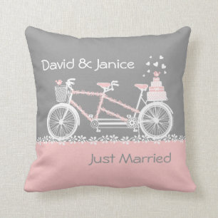 Almohada en tándem del recuerdo de la boda de la