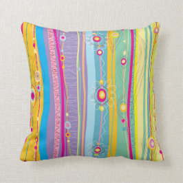 Almohada enrrollada de las rayas
