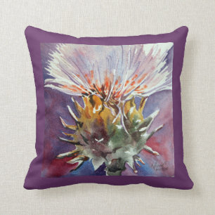 Almohada escocesa del Bello Artes de la acuarela