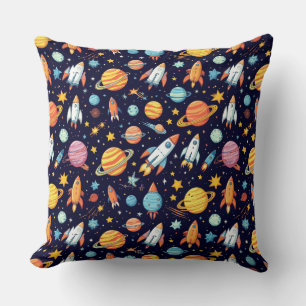 Almohada espacial colorida para lanzar como decora