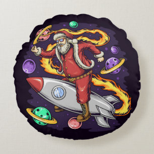 Almohada espacial Santa Round