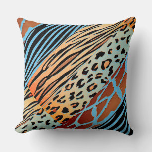 Almohada estampada con rayas de cebra