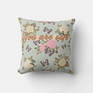Almohada 'Estás Seguro' – Mariposa Floral Salvia