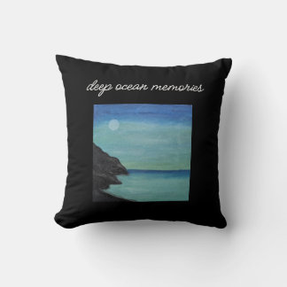 almohada estética azul y negra.