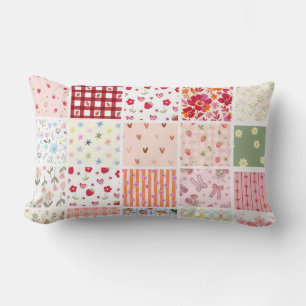 Almohada estética de madera floral Coquette linda