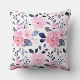 Almohada estética floral para tirar