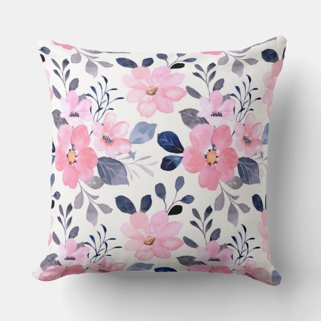 Almohada estética floral para tirar (Anverso)