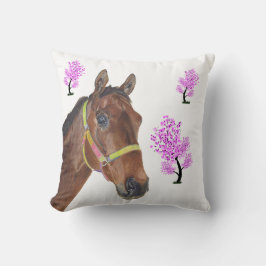 Almohada excelente ecuestre linda del caballo