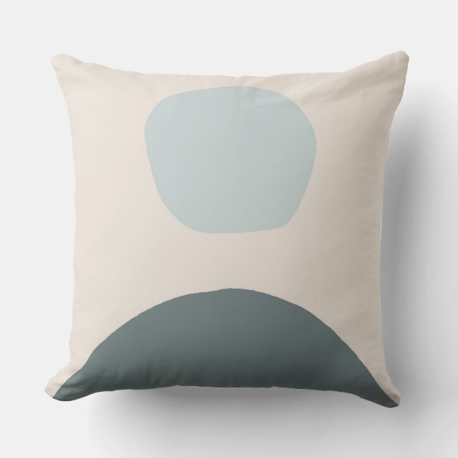 almohada exterior azul claro y beige moderno (Anverso)