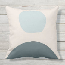 almohada exterior azul claro y beige moderno