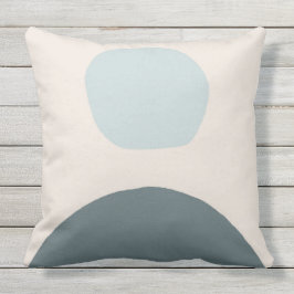 almohada exterior azul claro y beige moderno