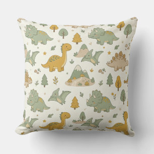 Almohada Exterior con Patrón de Dinosaurio Boho Ad