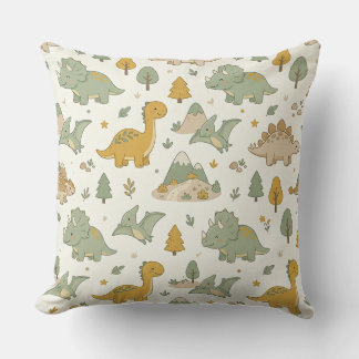 Almohada Exterior con Patrón de Dinosaurio Boho Ad