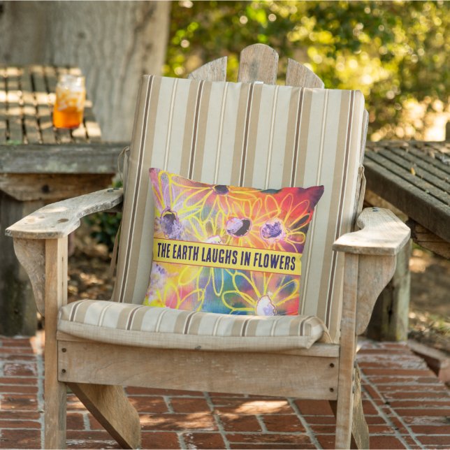 Almohada exterior de arte original (Silla)