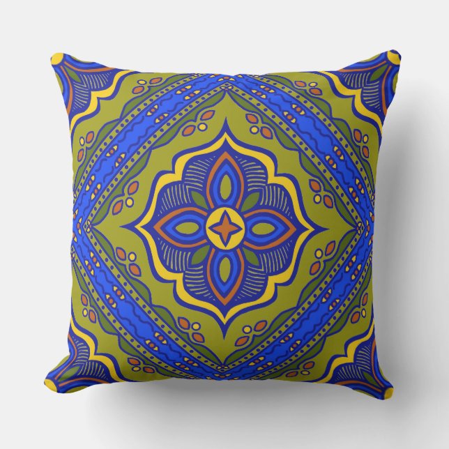 Almohada Exterior de Baldosa Talavera (Anverso)