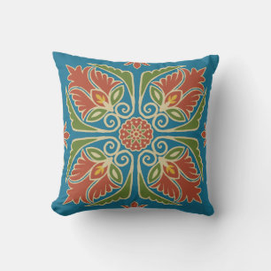 Almohada Exterior de Baldosa Talavera Floral