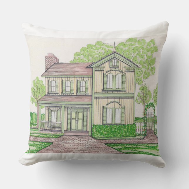 Almohada Exterior de Casa de Campo Melocotón (Anverso)