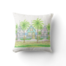 Almohada Exterior de Choza de Playa Tropical