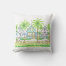 Almohada Exterior de Choza de Playa Tropical