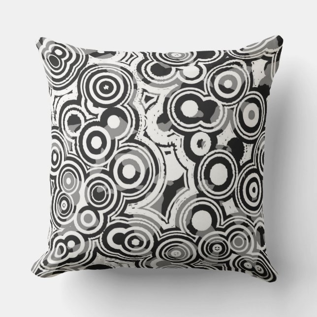 almohada exterior de círculos abstractos (Anverso)