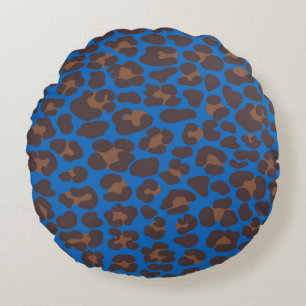 Almohada Exterior de Estampado de Leopardo Azul y 