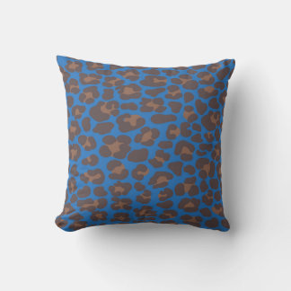 Almohada Exterior de Estampado de Leopardo Azul y 